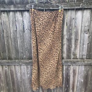 Leopard floor length skirt